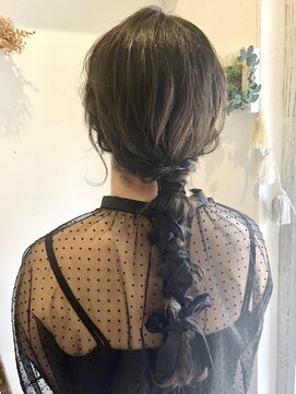 コーエン(coaen) ベロアリボン×ポニーぽこぽこアレンジ