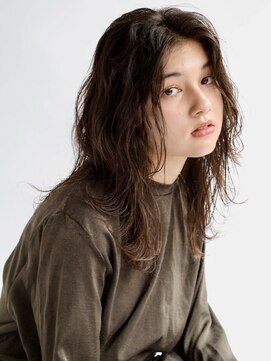 アンドレイ 表参道(andrey) デザインカラー/レイヤーカット/ウェットヘア/オリーブベージュ