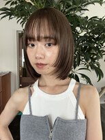 切りっぱなしボブ/フェイスレイヤー/透明感カラー/銀座