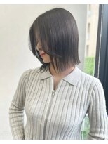 スターズ 船橋(STARS)&nbsp;切りっぱなしボブ　グレージュ　流し前髪