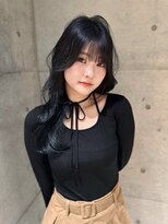 ロンドメリア 天神大名店(Lond Melia) ★小顔に見せるヘアワンレンレイヤー黒髪カタログネビージュ艶髪