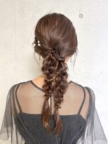 ティエラ 原宿 表参道(Tierra)&nbsp;【Tierra美侑】ロングヘアさん大人ツイン気編み下ろしヘア