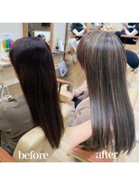 ステラバイケンジ 藤沢(STELLA by KENJE)&nbsp;【脱白髪染め】白髪ぼかしハイライト40代50代グレージュ