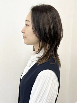 ウィールール 札幌店(WE RULE) 【大人ウルフ】レイヤー×インナーベージュ/くびれミディ