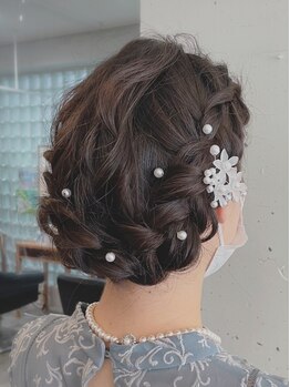 【ヘアセット早朝6時～予約OK】結婚式やお茶会等の特別な1日に、とびきり可愛いスタイルセットを♪