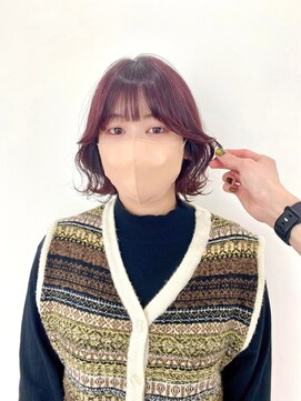 ギグスダブル 栄店(gigs double) ショートボブ/ピンクカラー