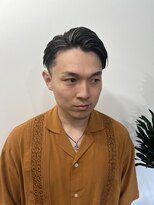 ピープスアンドスー 表参道 渋谷(Peeps&Suu.) メンズカット オールバック ハイライト 七三 フェードカット