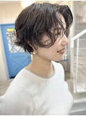 【F.】梅田/中崎町20代30代ハンサムショートニュアンスパーマ