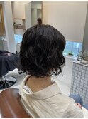 ボブ×パーマ