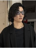 ■メンズボブ/メンズロング/ダークアッシュ/ニュアンスパーマ