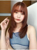 オレンジブラウン/レイヤー/10代/20代/30代/ケアカラー/Wカラー