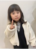 キッズカット　オン眉　レイヤーカット