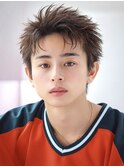 フェザーショートコンマバング刈り上げショートスパイキー