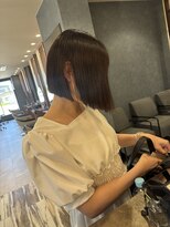 ヘアメイク アース 秋田仁井田店(HAIR & MAKE EARTH)&nbsp;切りっぱなしボブ