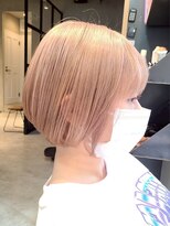 エリマ 調布(elima) 調布ダブルカラーマッシュショートカットミルクティーベージュ