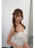 結婚式参列に♪/お呼ばれヘア/おとなっぽヘア/編み込み/ロング