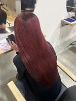 ヘアリゾートレガロ 瓢箪山店(Hair Resort regalo)&nbsp;バレイヤージュセミロングハッシュカット50代 髪型グレージュ