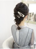 編みおろし ピンアレンジ ヘアセット