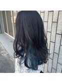 ◎ブルーインナーカラーで個性的に◎