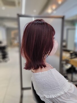 ツナグ(TSUNAGU) ☆ピンクブラウン☆切りっぱなしボブ