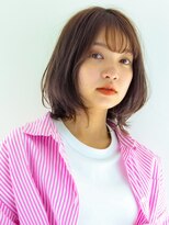 【Gallica】大人女性のミディボブ/ショコラブラウン/艶髪