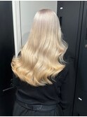 7860ブロンドミルクティーアッシュハイトーンカラーワンホンヘア