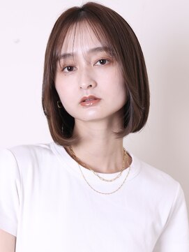 ヨファヘアー 岡本店(YOFA hair) 似合わせカット小顔前髪黒髪ミディアムレイヤー1104
