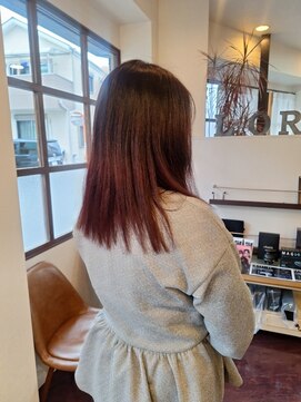 ローレン(LOREM) チェリーレッド/秋冬暖色カラー/大人可愛い/こなれセミディ