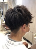 30代40代メンズビジネスナチュラルブラウン爽やかツーブロ
