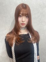 エイム(AiM)&nbsp;レイヤーカット×オレンジブラウン