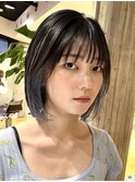 ブリーチインナーカラーボブ顔まわりレイヤー