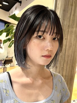 ダブミックス(DaB MIX) ブリーチインナーカラーボブ顔まわりレイヤー