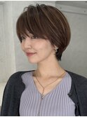 分け目なし前髪ありショート　40代50代［＃渋谷＃髪質改善］#25