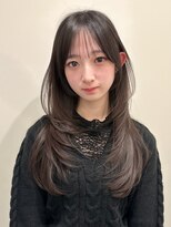 ライン(LINE)&nbsp;韓国風/レイヤー/前髪カット/オリーブ/透明感/ハッシュカット