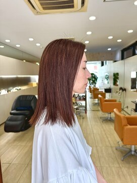 ディーコ(IDEEK) 30代40代におすすめなピンクブラウン×髪質改善ロング