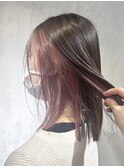 〇ピンクベージュ×ブリーチなしグレージュ〇