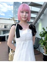 ヌル 表参道本店(Null) ホワイトピンク/ブリーチデザインカラー/ルーツカラー/姫ウルフ