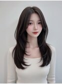 【レイヤー】シルバーアッシュグレー×ロングヘア