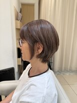 アッシュ 中目黒店(Ash)&nbsp;白髪ぼかしハイライト×ショートボブ