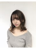 ミルクティーブロンド/デジタルパーマ/ダークブルー[池袋]