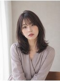 くびれミディアム×ブルーグレージュハッシュカット20代30代池袋