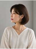 白髪ぼかしボブ/まとまるボブ/艶カラー