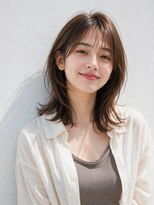 フレイムス ヘアアンドリラックス 大宮東口店(Frames)&nbsp;セミロング髪型20代30代40代50代前髪あり前髪なし面長丸顔大宮