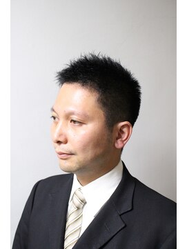 ヒロギンザ 浜松町店(HIRO GINZA) ツーブロックビジネスショートレイヤーかき上げコンマヘア