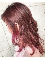 ヘアテリア リュウ 大塚(hair teria ryu) ピンクベージュ×インナーピンクレッド【ryu 大塚 北口】