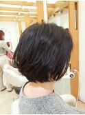 ゆるふわ　ナチュラル　ショートボブ　