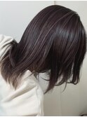 ピンクベージュ/ハイライトカラー/小顔/ボブルフ[上野/御徒町］