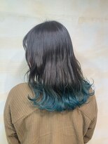 アンククロス 表参道(ANKH CROSS)&nbsp;裾カラー ターコイズブルー