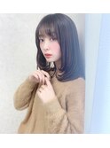 ナチュラルミディアム/シースルーバング♪　