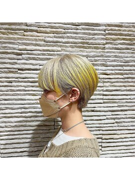 ビス リアン 川口店(Vis lien) ケアブリーチ/カラー/ベージュ/イエロー/ショート/カラー/小顔